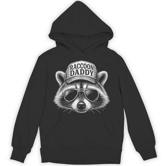 Raccoon Daddy Papa Racoon Fathers Day Dad Cute Raccoons Hoodie | Seseable UK