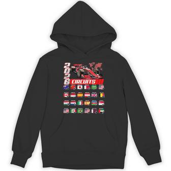 Racing Car Silhouette 2026 Calendar Hoodie - Monsterry
