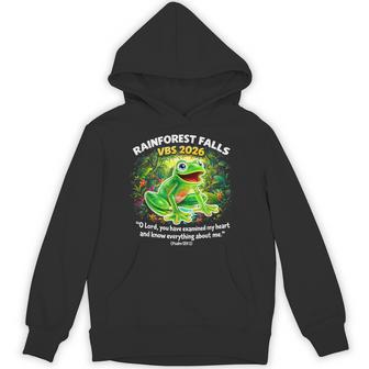 Rainforest Falls Vbs 2026 Frog Vacation Bible School Hoodie - Thegiftio UK