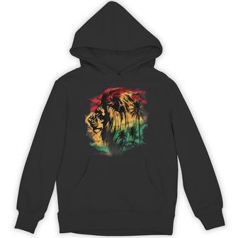 Rasta Reggae Lion Rastafarian Roots Lion Of Judah Jamaica Hoodie - Thegiftio UK
