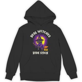 Real Witches Ridetick 面白い 黒猫 ハロウィン パーカー - Kawaiitshirt