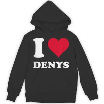 Red Heart I Love Denys パーカー - Kawaiitshirt