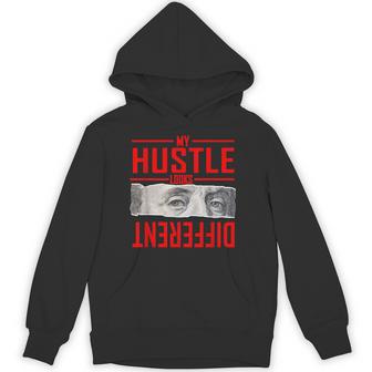 Red My Hustle Look Different Red Graphic Hoodie - Thegiftio UK