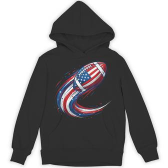 Red White And Blue Football Patriotic Fourth Of July Boys Hoodie - Thegiftio UK