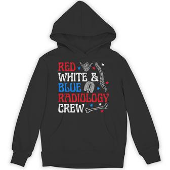 Red White Blue Radiology Crew 4Th Of July X-Ray Radiologist Hoodie - Thegiftio UK