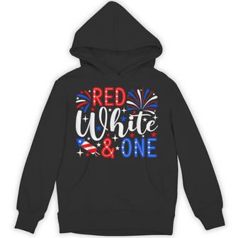 Red White And One 1St Birthday 4Th Of July Patriotic Hoodie - Thegiftio UK