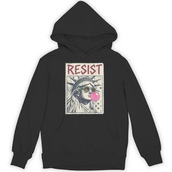 Resist Statue Liberty Bubblegum Equality Protest Hoodie - Thegiftio UK