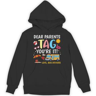 Retro Last Days Of School End Of School Bus Driver We Out Hoodie | Mazezy