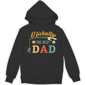 Retro Ofishally The Best Dad Fishing Father Fisherman Papa Hoodie - Monsterry