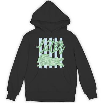 Retro Striped Everyday Later Gator Alligator Summer Coastal Hoodie - Monsterry