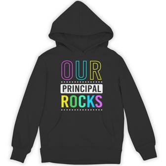 Retro Vibe School Principal Our Principal Rocks Hoodie - Thegiftio UK