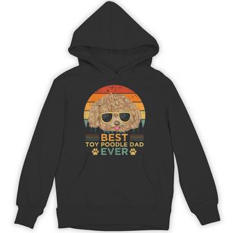 Retro Vintage Sunset Best Toy Poodle Dad Father's Day Hoodie - Monsterry
