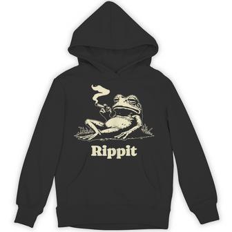 Rippit Frog Stoner Weed Marijuana Smoker Cannabis 420 Hoodie - Thegiftio UK