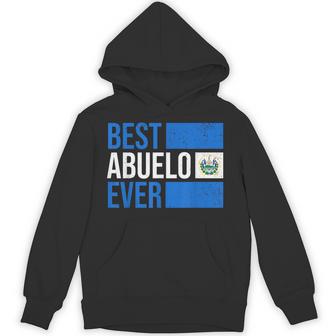 Salvadoran Abuelo Hispanic Heritage Month El Salvador Flag Hoodie - Thegiftio UK