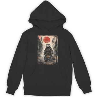 Samurai Raccoon Warrior Vintage Graphic Japanese Hoodie - Thegiftio UK