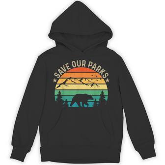 Save Our National Parks Retro Hiking Hoodie - Thegiftio UK