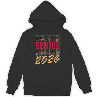 Senior Class Of 2026 Striped Graduate Student Graduation Hoodie - Thegiftio UK