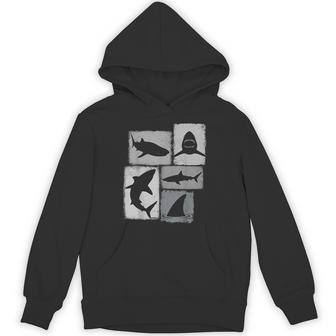 Shark Vintage Collage Ocean Lover Biologist Hoodie - Thegiftio UK