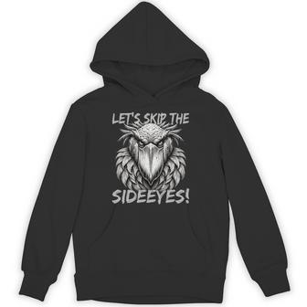 Sideeyes シュービルコウノトリの子育てをスキップしましょう 長袖tシャツ パーカー - Kawaiitshirt