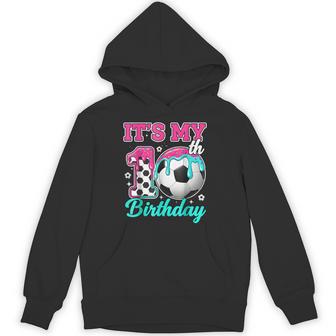 Soccer 10 Year Old Ice Cream Drip Youth 10Th Birthday Boy 10 Hoodie - Thegiftio UK