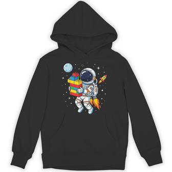 Space Astronaut Bricks Building Blocks Master Builder Boys Hoodie | Seseable UK