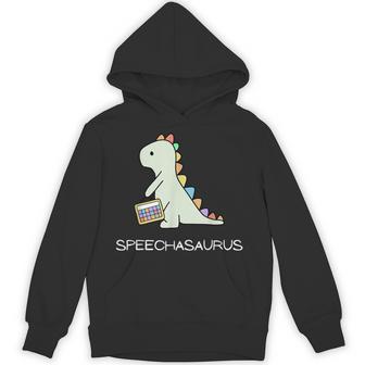 Speechasaurus Dinosaur Speech Therapy Slp Speech Therapist Hoodie - Thegiftio UK