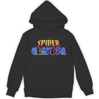 Spider Grandpa Matching Family Birthday Pjs Halloween Hoodie - Thegiftio UK