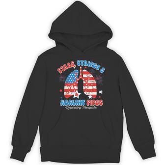 Stars Stripes 4Th Of July Respiratory Therapist Lung Rrt Hoodie - Monsterry