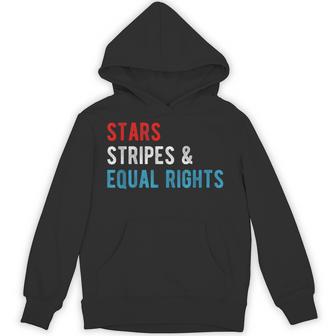 Stars Stripes And Equal Rights Distressed Retro Hoodie - Thegiftio UK