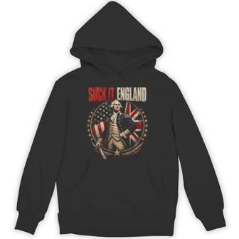Suck It England George Washington Patriot Humor Hoodie - Thegiftio UK