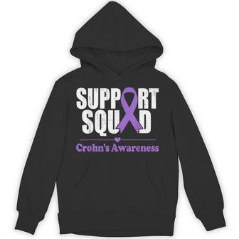 Support Crohns Disease Squad Purple Ribbon Crohn's Awareness Hoodie | Seseable UK