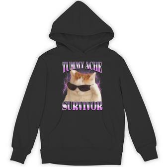 I Survived Today's Tummy Ache Cat Meme Cats Hoodie - Thegiftio UK