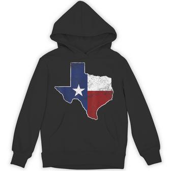 Texas State Map Flag Of Texas Pride Native Distressed Hoodie - Thegiftio UK