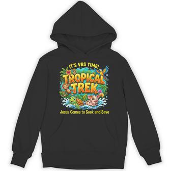 Tropical Trek Vbs 2026 Jesus Saves Vacation Bible School Hoodie - Thegiftio UK