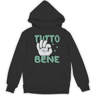 Tutto Bene イタリアの手のジェスチャー面白い引用イタリア 長袖tシャツ パーカー - Kawaiitshirt