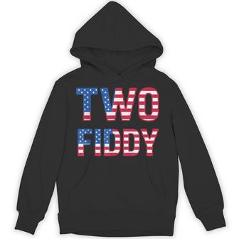 Two Fiddy July 4Th Of July-Anniversary 2 Fiddy Hoodie - Thegiftio UK