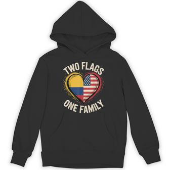 Two Flags One Family American Colombian Usa Colombia America Hoodie - Thegiftio UK