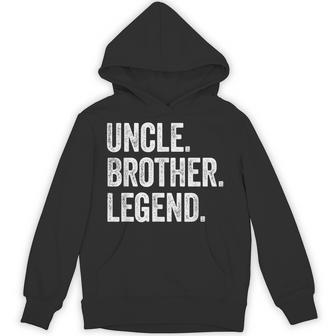 Uncle Brother Legend Vintage Distressed Bold Uncle Graphic Hoodie - Thegiftio UK