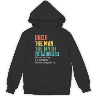 Uncle The Myth He Knows Everything Fathers Day Hoodie - Thegiftio UK