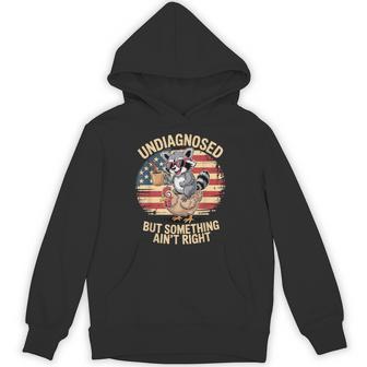 Undiagnosed But Something Ain't Right Neurodivergent Raccoon Hoodie - Thegiftio UK