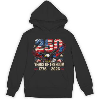 Usa 250Th Anniversary American Heritage Eagle Vintage Hoodie - Monsterry