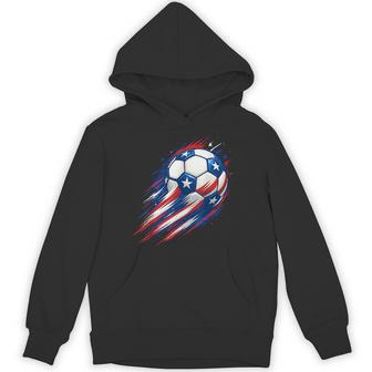 Usa Flag Soccer Kids Boys Hoodie - Thegiftio UK