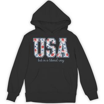 Usa But In A Liberal Way 4Th Of July Feminist Women's Rights Hoodie - Thegiftio UK