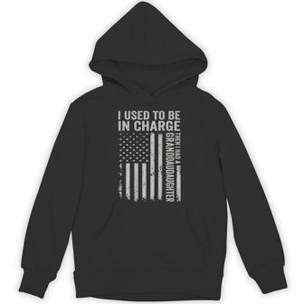 I Used To Be In Charge Then I Had A Granddaughter Us Flag Hoodie - Thegiftio UK