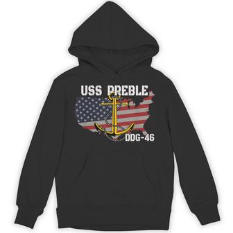 Uss Preble Ddg-46 Destroyer Veterans Day Father Grandpa Dad Hoodie - Thegiftio UK