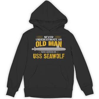Ussシーウルフssn-21サブマリン 長袖tシャツ パーカー - Kawaiitshirt