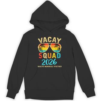 Vacay Squad 2026 Summer Vacation Family Friends Trip Palm Hoodie | Seseable UK