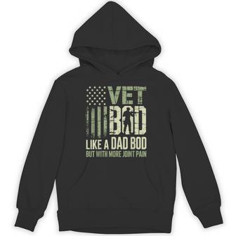 Vet Bod Like A Dad Bod But With More Joint Pain Military Dad Hoodie - Thegiftio UK