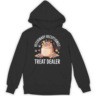 Veterinary Receptionist Reception Animal Clinic Treat Dealer Hoodie - Thegiftio UK