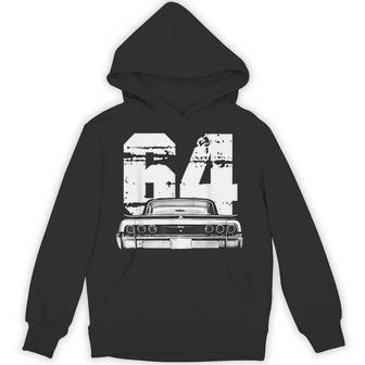 Vintage 1964 64 Impala Old School Muscle Classic Car Hot Rod Hoodie - Thegiftio UK